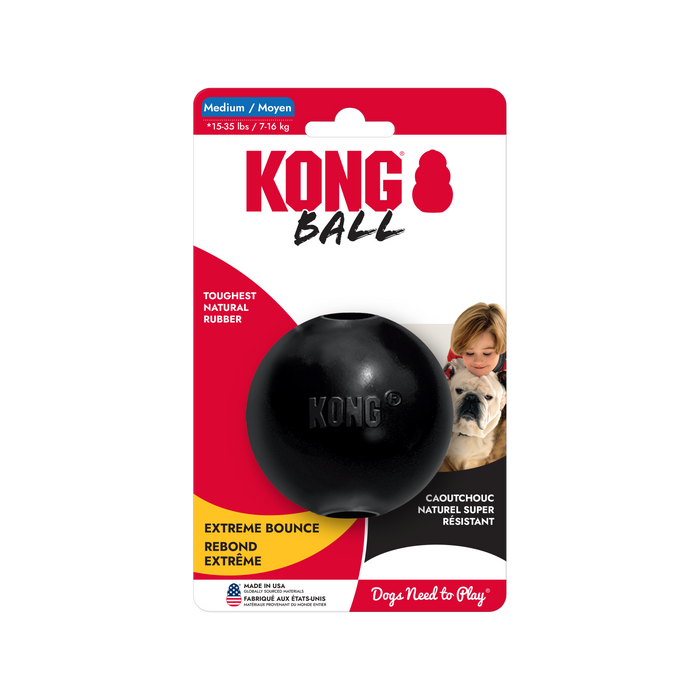 KONG Extreme Ball Dog Toy Black MD/LG - Image 11