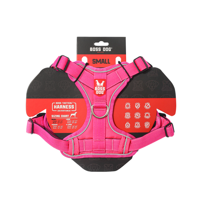 Boss Dog Tactical Dog Harness Hot Pink SM