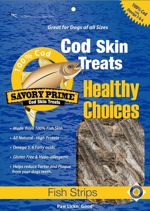 Savory Prime Cod Skin Strips Dog Treat 16 oz
