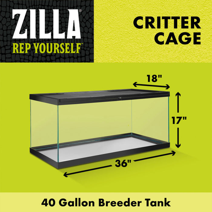 Zilla Critter Cage® Reptile Terrarium 40 Gallons, Breeder