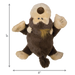 KONG Cozie Spunky Monkey Plush Dog Toy Brown MD - 2 - Image 6