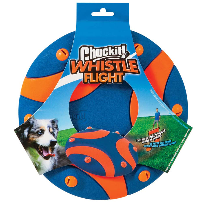 Chuckit! Whistle Flight Dog Toy Blue, Orange One Size