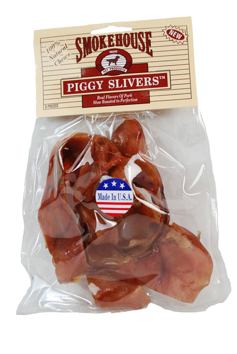 Smokehouse USA Made Piggy Slivers Dog Chew 5 pk