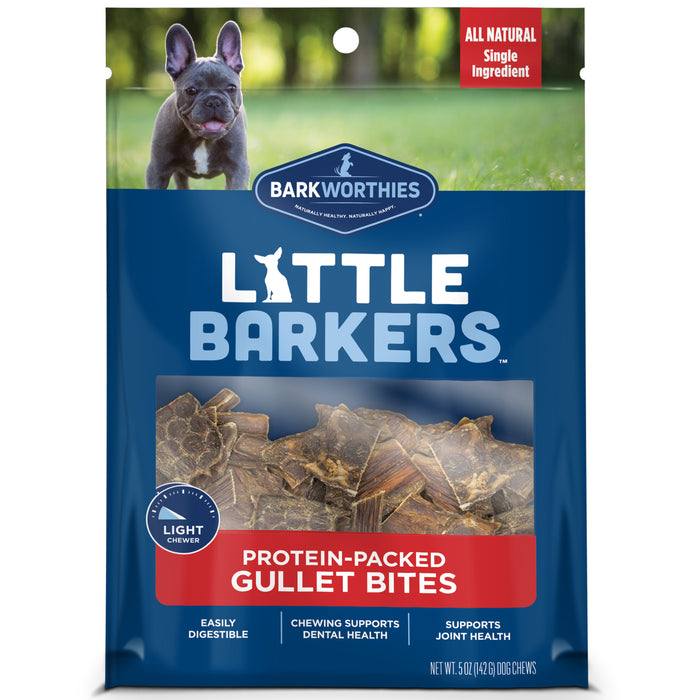 Barkworthies Little Barkers Protein-Packed Gullet Bites Dog Treat 5oz - Image 2