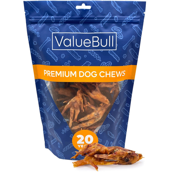 Value Pet Supplies ValueBull Chicken Feet for Dogs, 25 Count