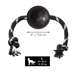 KONG Extreme Ball with Rope Dog Toy Black/White LG - 2 - Image 9