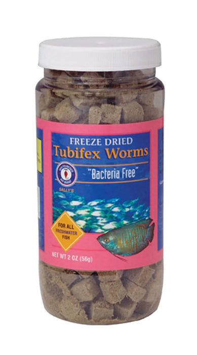 San Francisco Bay Brand Bacteria Free Tubifex Worms Freeze Dried Fish Food 56 g 2 oz