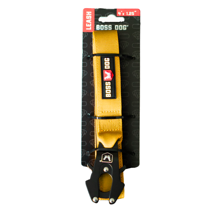 Boss Dog Tactical Dog Leash Yellow 4ft
