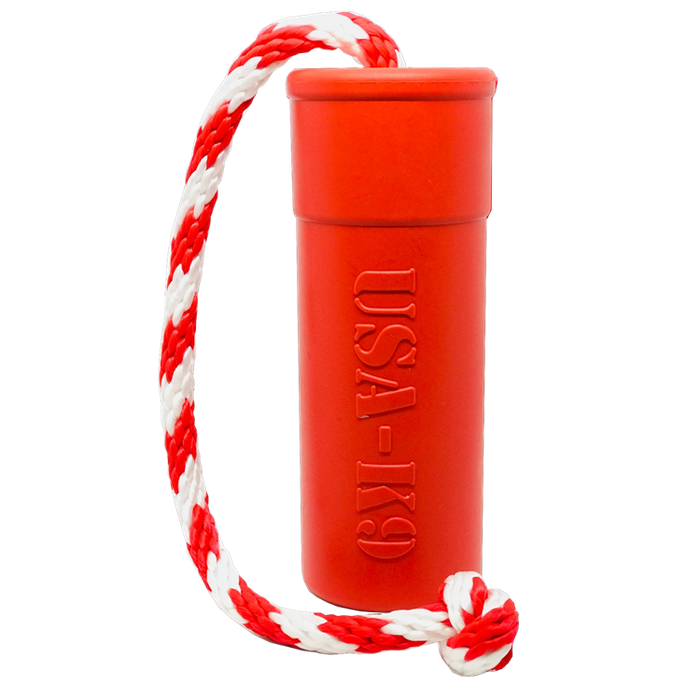 USA-K9 Firecracker Durable Rubber Floating Training Dummy - Large - Red