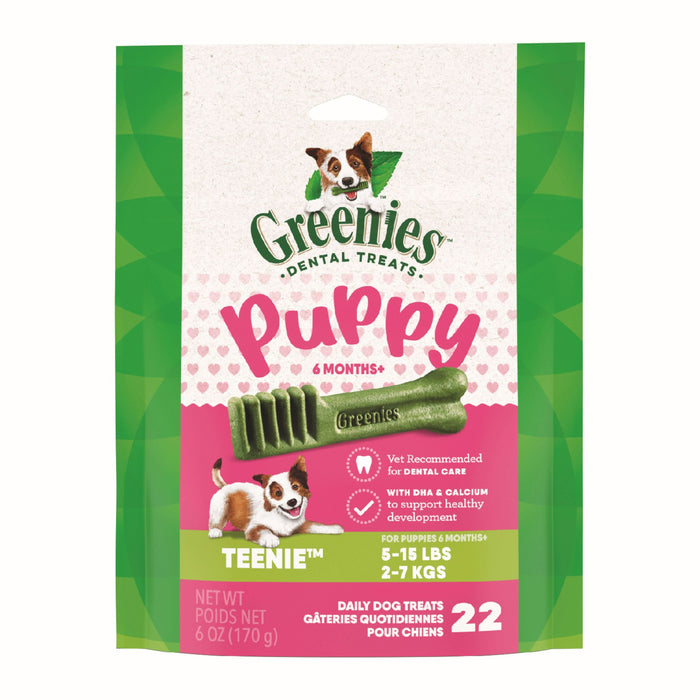 Greenies Puppy 6+ Months Dog Dental Treats Teenie 6oz
