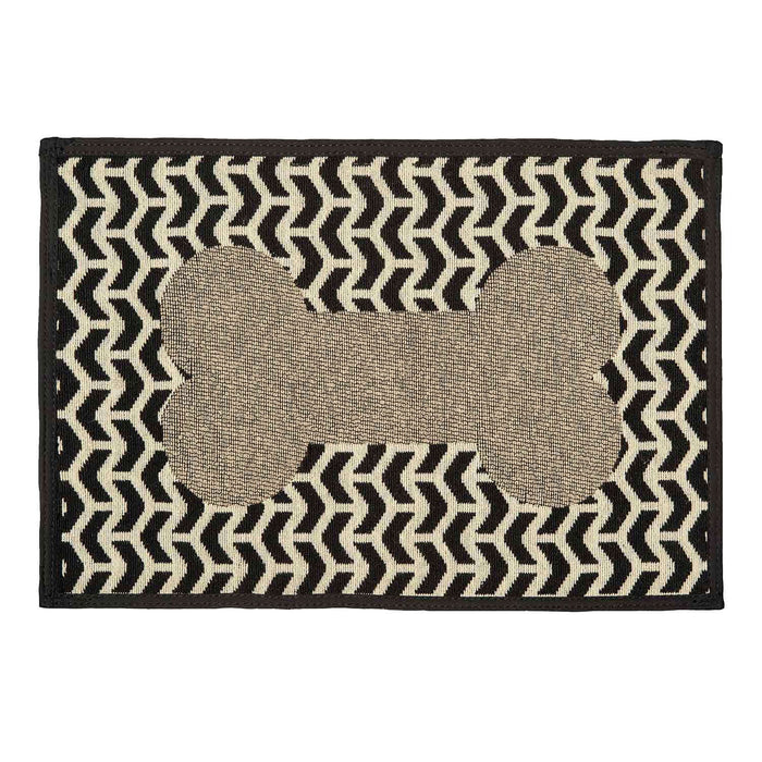 Loving Pets Bella Fashion Mats Geometric Bone Brown One Size