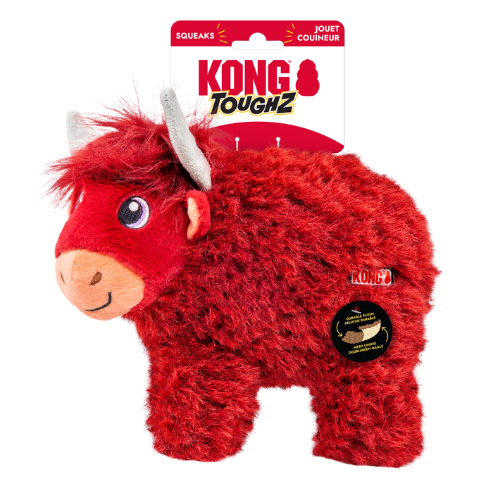 KONG Toughz Dog Toy Highland Cow MD - Image 2