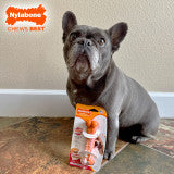 Nylabone Power Chew Textured Bone Dog Chew Toy 70th Birthday Orange Swirl Chicken Medium (1 Count)