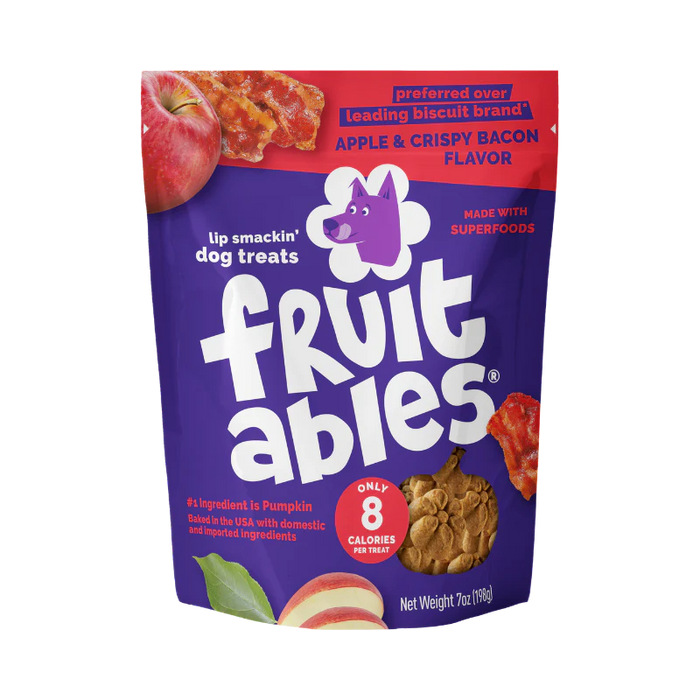 Fruitables Crunchy Baked Dog Treats Crispy Bacon & Apple 7oz