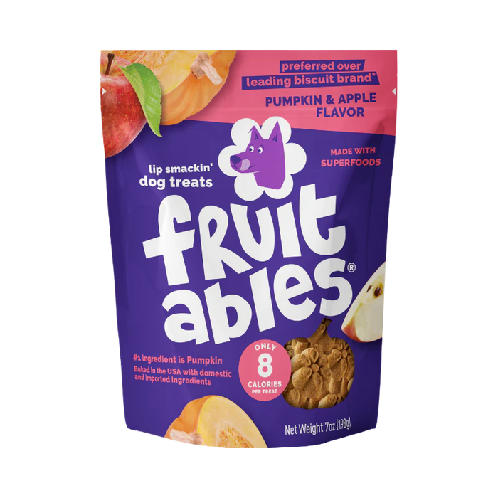 Fruitables Crunchy Baked Dog Treats Pumpkin & Apple 7oz