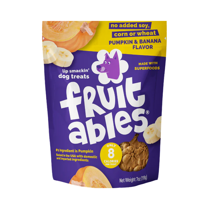 Fruitables Crunchy Baked Dog Treats Pumpkin & Banana 7oz