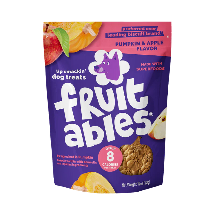 Fruitables Crunchy Baked Dog Treats Pumpkin & Apple 12oz 8pc
