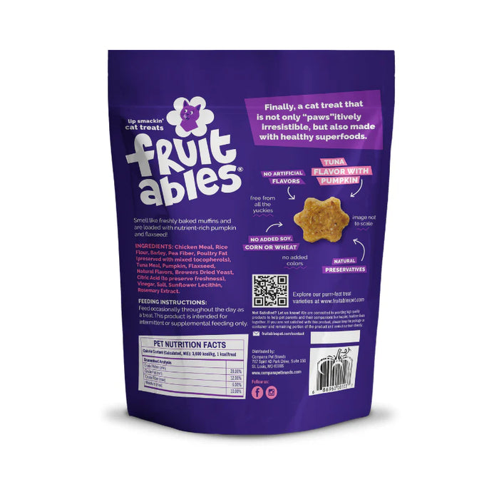 Fruitables Limited Ingredient Crunchy Cat Treats Tuna w/Pumpkin 2.5oz