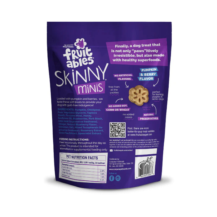 Fruitables Skinny Minis Soft Dog Treats Pumpkin & Berry 12oz
