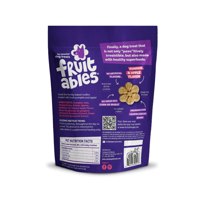 Fruitables Crunchy Baked Dog Treats Pumpkin & Apple 12oz 8pc