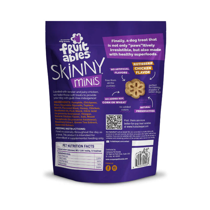 Fruitables Skinny Minis Soft Dog Treats Rotisserie Chicken 5oz