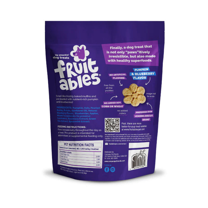 Fruitables Crunchy Baked Dog Treats Pumpkin & Blueberry 7oz