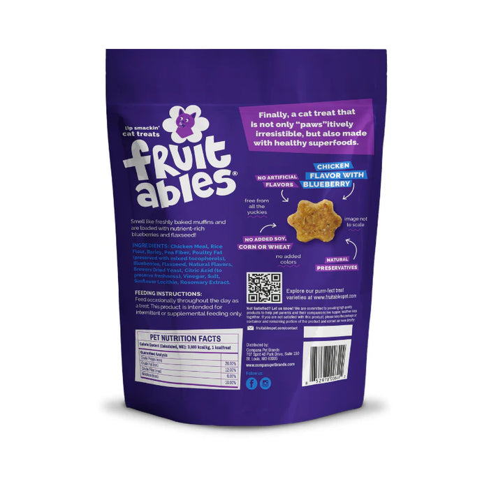 Fruitables Limited Ingredient Crunchy Cat Treats Chicken w/Blueberry 2.5oz