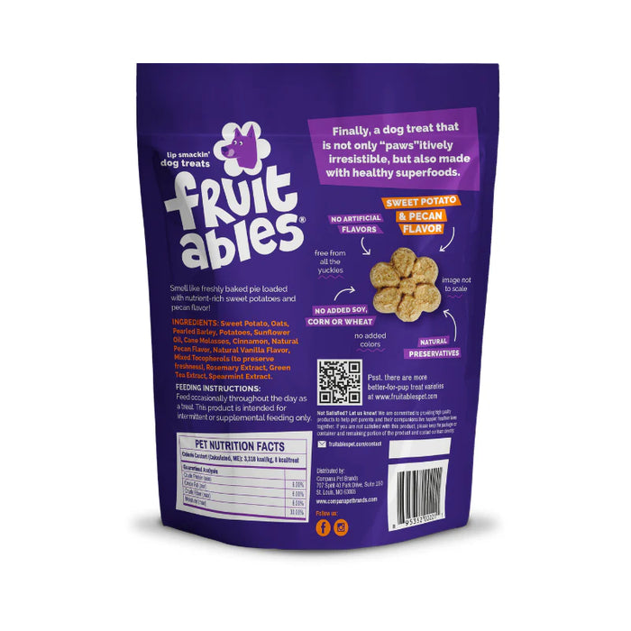Fruitables Crunchy Baked Dog Treats Sweet Potato & Pecan 7oz