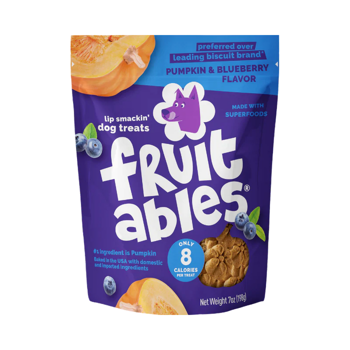 Fruitables Crunchy Baked Dog Treats Pumpkin & Blueberry 7oz