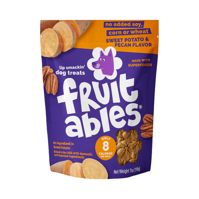Fruitables Crunchy Baked Dog Treats Sweet Potato & Pecan 7oz