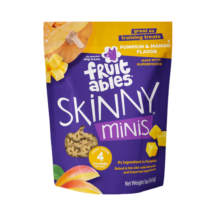 Fruitables Skinny Minis Soft Dog Treats Pumpkin Mango 5oz