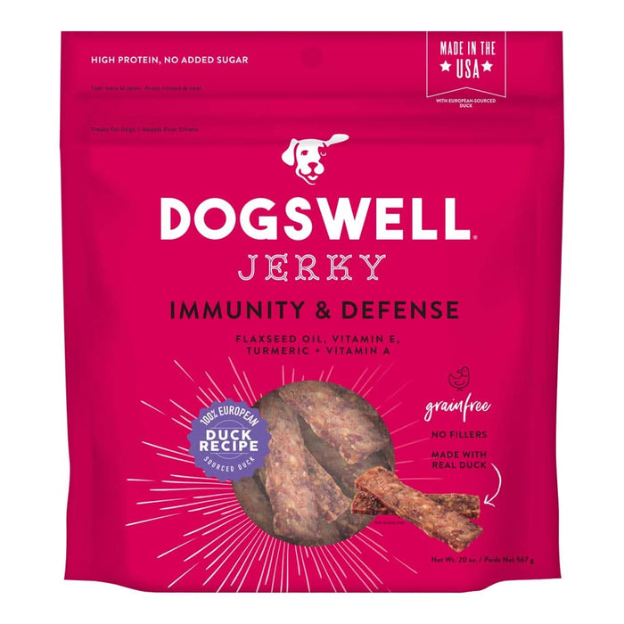 Dogswell Immunity & Defense Grain-free Jerky Dog Treat Regular Duck 20 oz