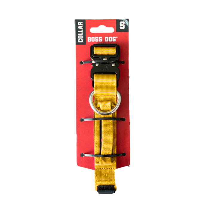 Boss Dog Tactical Adjustable Dog Collar Yellow SM