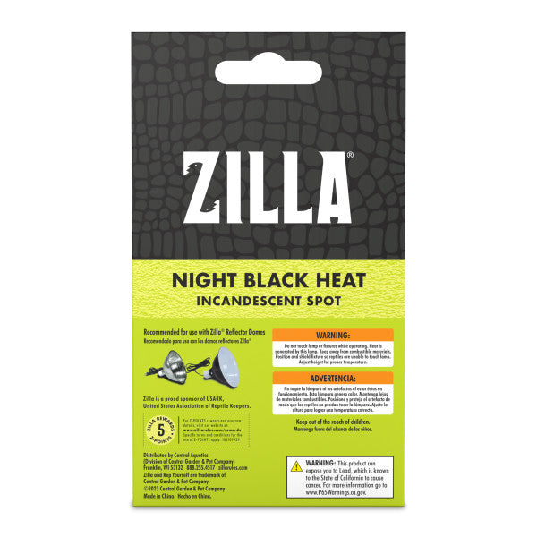 Zilla Incandescent Spot Bulb Night Black 75 watts