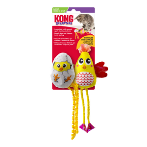 KONG Scrattles Cat Toy Chicken 2pk - Image 2
