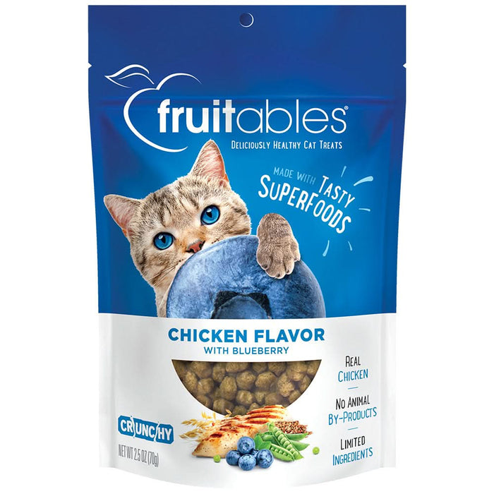 Fruitables Limited Ingredient Crunchy Cat Treats Chicken w/Blueberry 2.5oz