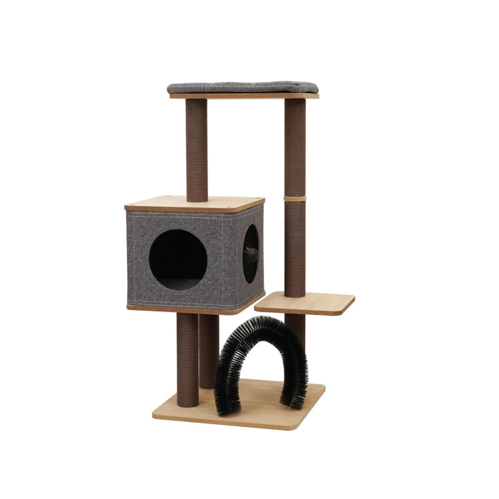 PetPals Elevate 3-Level Cat Tree Brown & Grey 42in