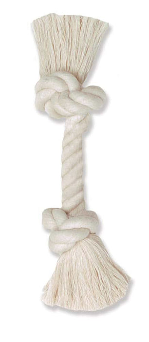 Mammoth Pet Products 100% Cotton Rope Bone Dog Toy White 14in LG