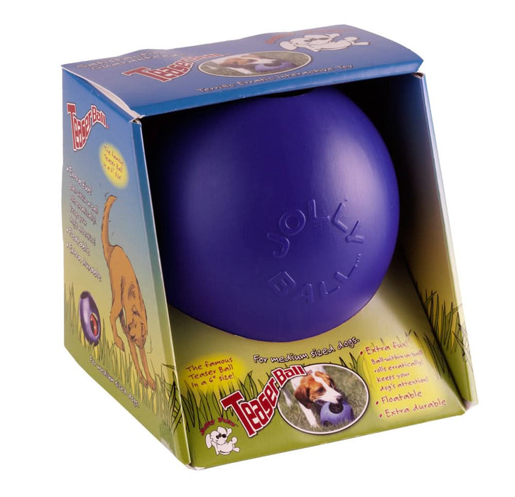 Jolly Pet Teaser Ball Dog Toy Blue MD 6in