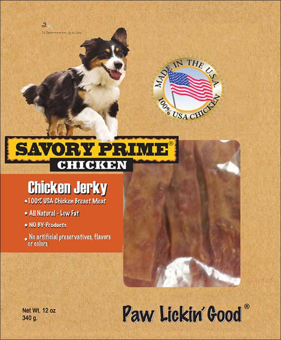 Savory Prime USA Natural Jerky Dog Treats Chicken 12 oz