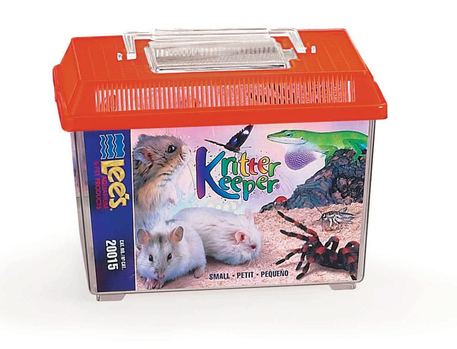 Lee's Aquarium & Pet Products Rectangle Kritter Keeper with Lid Label Assorted 0.5gal SM