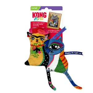 KONG Artz Catnip Cat Toy Feline Kahlo & Pablo Pi-Cat-sso 2pk - Image 2