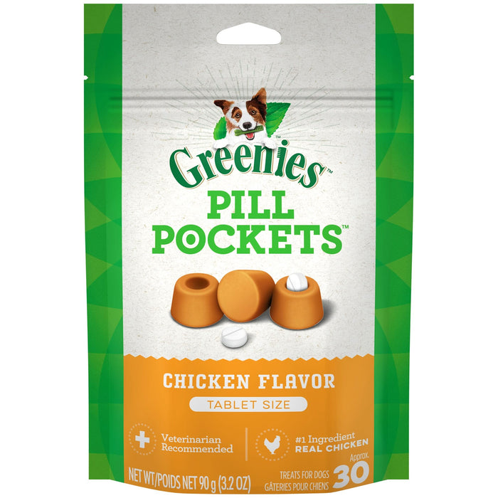 Greenies Pill Pockets for Tablets Chicken 30ct 3.2 oz