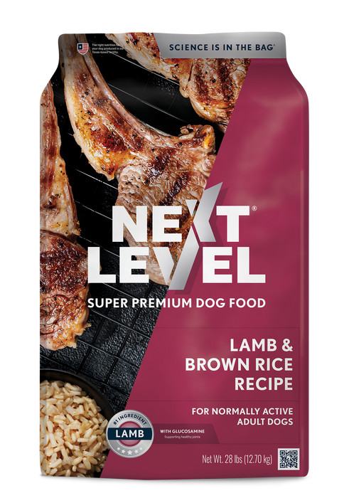 Next Level Lamb & Brown Rice Recipe Adult Dry Dog Food 28lbs