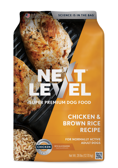 Next Level Chicken & Brown Rice Recipe Adult Dry Dog Food 28lbs