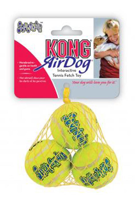 KONG Air Dog Squeaker Tennis Ball Dog Toy 3pk SM - Image 2