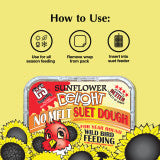 C&S Sunflower Delight No Melt Suet Dough for wild birds, 12/pack 11.75 Ounces