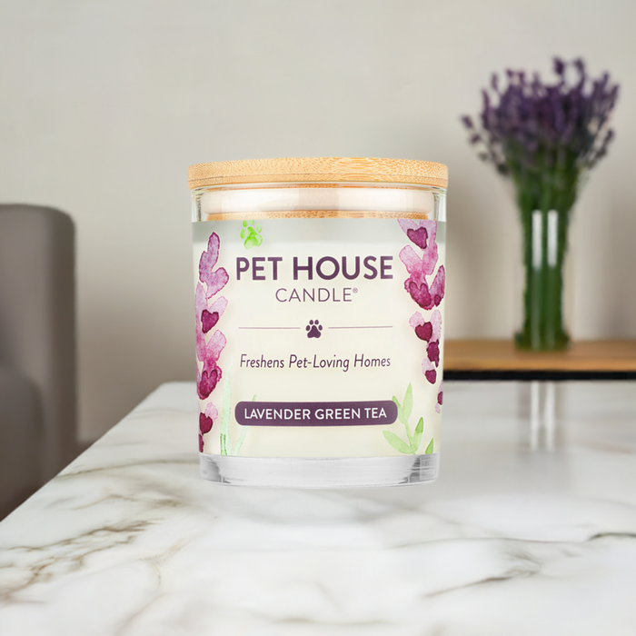 One Fur All Lavender Green Tea Candle