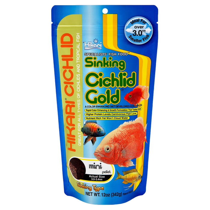 Hikari USA Cichlid Gold Sinking Pellets Fish Food 12oz Mini - Image 2