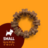 Nylabone Strong Chew Textured Ring Dog Chew Toy Made with Real Beef & Chicken Small (1 Count)